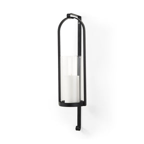 Kero Black Metal Wall Candle Holder by Mercana at Eve Furniture