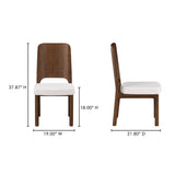Kerr Ash Beige Dining Chair Walnut Stained (Set of 2) by Moe's Home at Eve Furniture