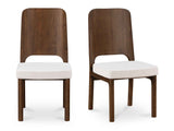 Kerr Ash Beige Dining Chair Walnut Stained (Set of 2) by Moe's Home at Eve Furniture