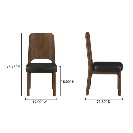 Kerr Black Dining Chair (Set of 2) by MOES at Eve Furniture