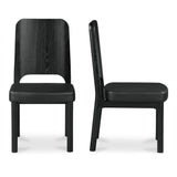 Kerr Black Dining Chair Vegan Leather (Set of 2) by MOES at Eve Furniture