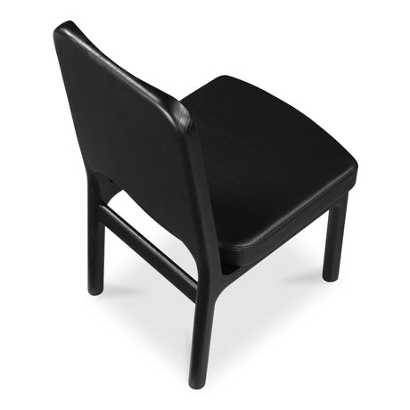 Kerr Black Dining Chair Vegan Leather (Set of 2) by MOES at Eve Furniture