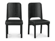Kerr Black Dining Chair Vegan Leather (Set of 2) by MOES at Eve Furniture
