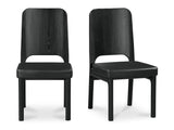 Kerr Black Dining Chair Vegan Leather (Set of 2) by MOES at Eve Furniture