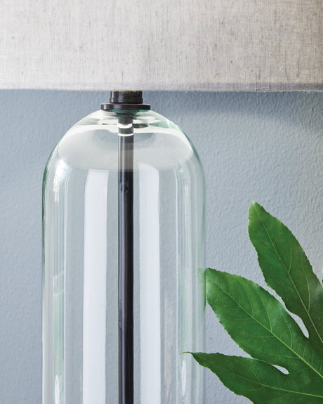 Kerrbrook Clear/Black Table Lamp by Ashley at Eve Furniture
