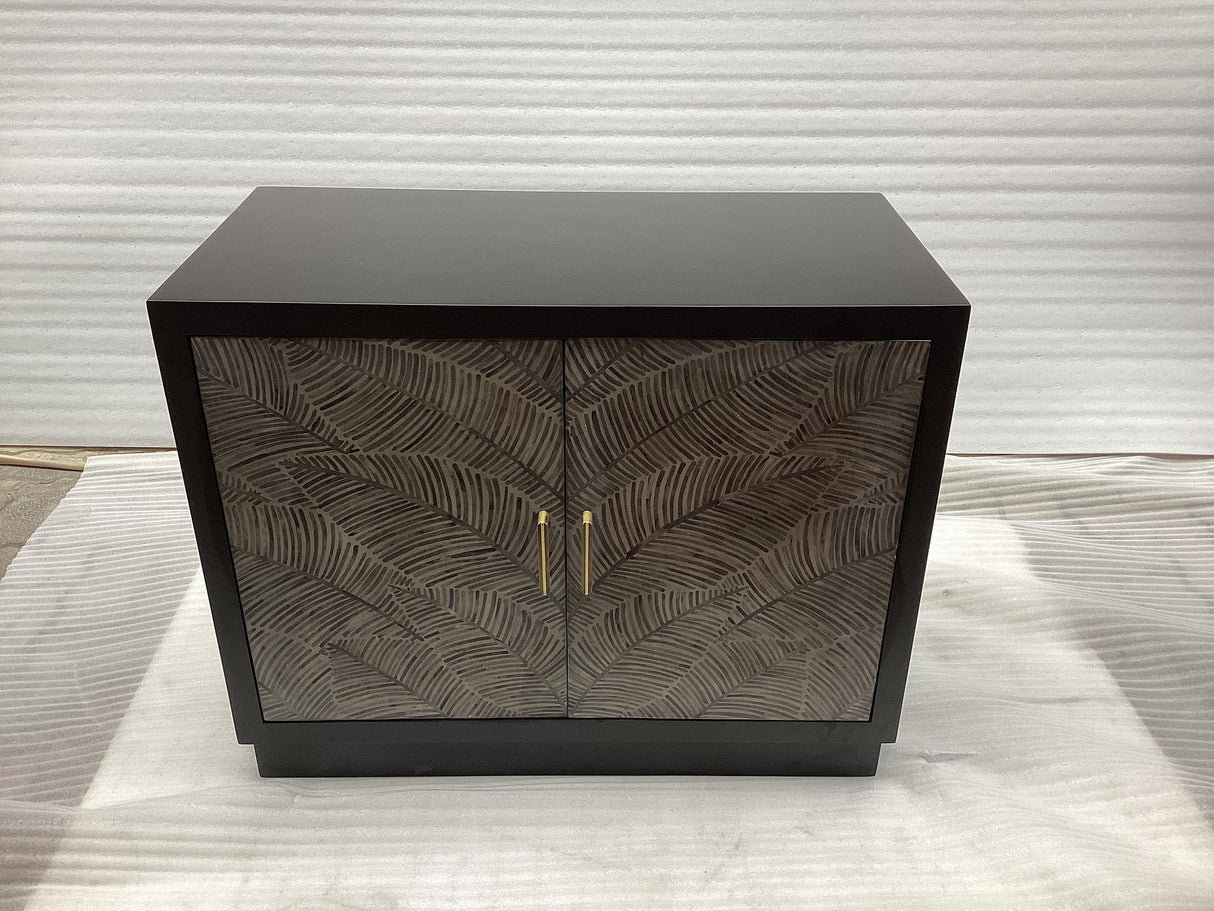 Kerrick Beige And Black 2-door Bone Inlay Accent Cabinet by Coaster at Eve Furniture