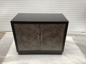 Kerrick Beige And Black 2-door Bone Inlay Accent Cabinet by Coaster at Eve Furniture