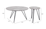 Kerris Gray & Black Coffee Table Set (2-Piece) by Zuomod at Eve Furniture