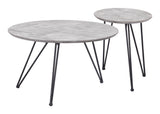 Kerris Gray & Black Coffee Table Set (2-Piece) by Zuomod at Eve Furniture
