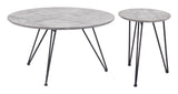 Kerris Gray & Black Coffee Table Set (2-Piece) by Zuomod at Eve Furniture
