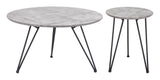 Kerris Gray & Black Coffee Table Set (2-Piece) by Zuomod at Eve Furniture
