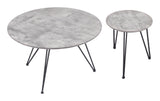 Kerris Gray & Black Coffee Table Set (2-Piece) by Zuomod at Eve Furniture