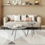 Kerris Gray & Black Coffee Table Set (2-Piece) by Zuomod at Eve Furniture
