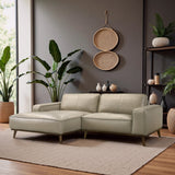 Kerrville Beige Leather Left Sectional Sofa by Ashcroft Furniture at Eve Furniture