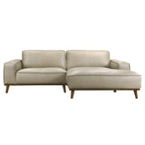Kerrville Beige Leather Right Sectional Sofa by Ashcroft Imports at Eve Furniture