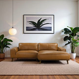 Kerrville Tan Leather Right Sectional Sofa by Ashcroft Furniture at Eve Furniture