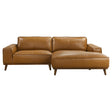 Kerrville Tan Leather Right Sectional Sofa by Ashcroft Furniture at Eve Furniture