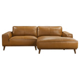 Kerrville Tan Leather Right Sectional Sofa by Ashcroft Furniture at Eve Furniture