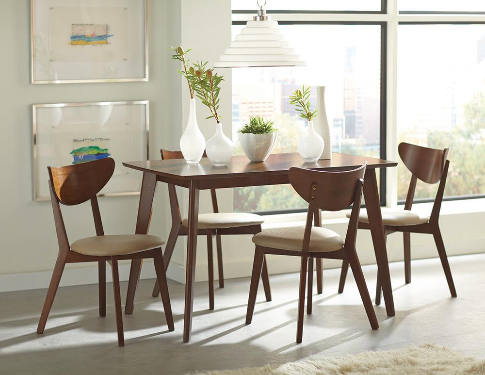 Kersey Chestnut/Tan 5-Piece Rectangular Dining Set