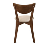 Kersey Beige/Chestnut Dining Side Chairs with Curved Backs, Set of 2 by Coaster at Eve Furniture