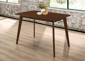 Kersey Chestnut Dining Table with Angled Legs by Coaster at Eve Furniture