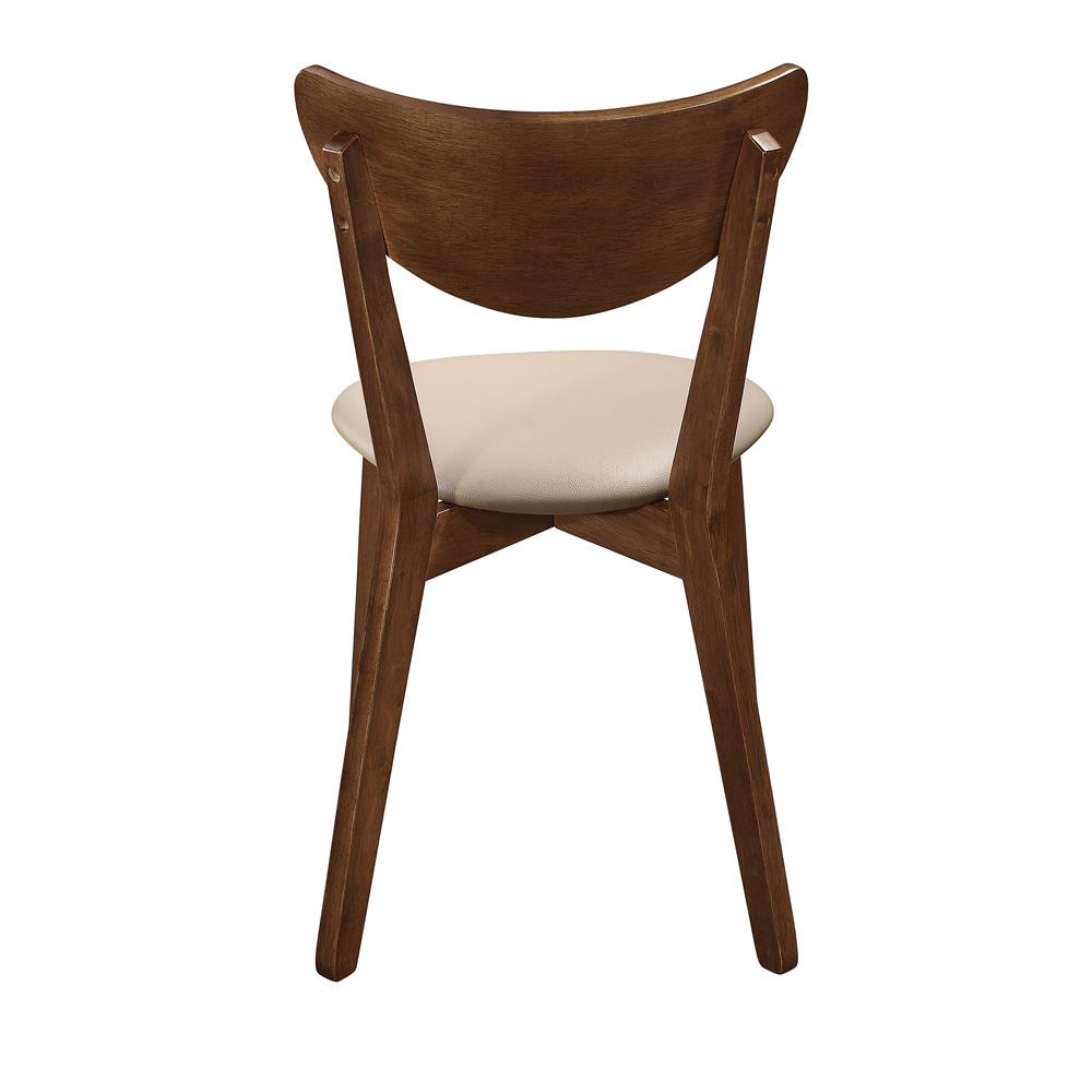 Kersey Beige/Chestnut Dining Side Chairs with Curved Backs, Set of 2