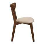 Kersey Beige/Chestnut Dining Side Chairs with Curved Backs, Set of 2