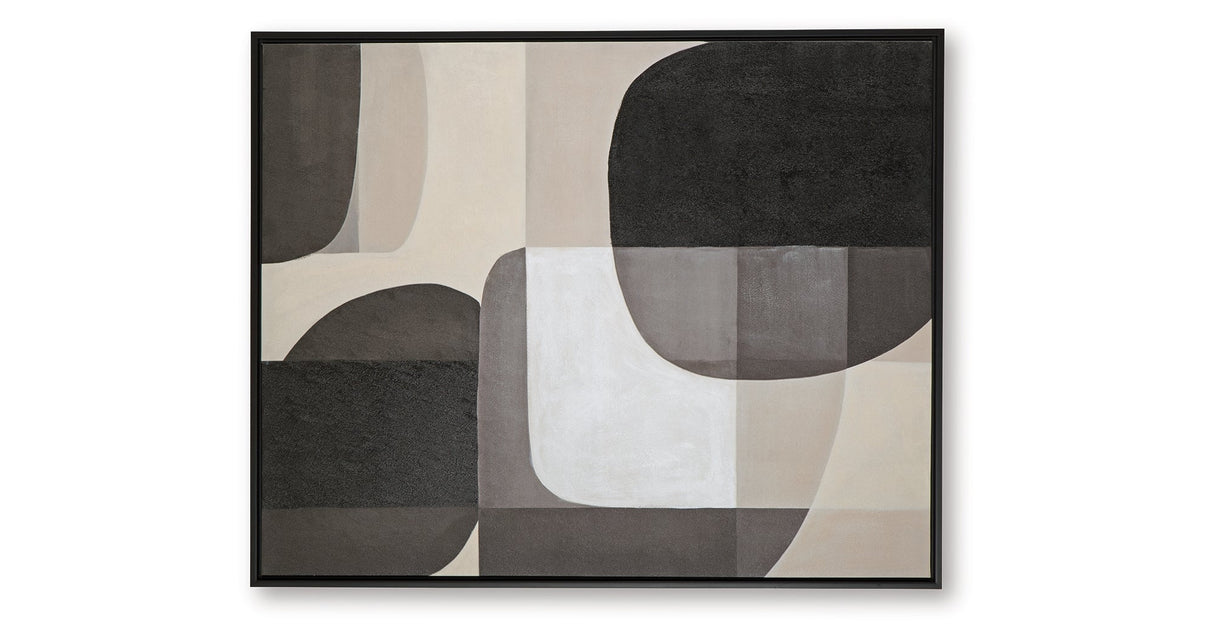 Kesleigh Black/White Wall Art by Ashley at Eve Furniture