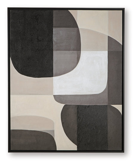 Kesleigh Black/White Wall Art by Ashley at Eve Furniture