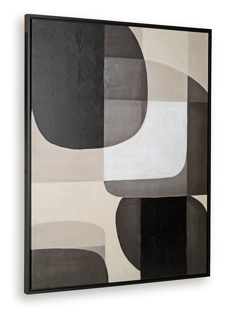 Kesleigh Black/White Wall Art by Ashley at Eve Furniture