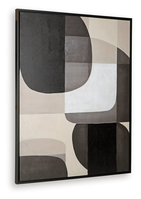 Kesleigh Black/White Wall Art by Ashley at Eve Furniture