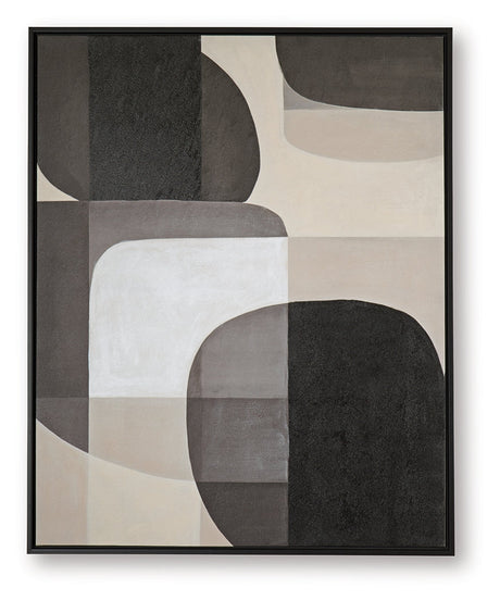 Kesleigh Black/White Wall Art by Ashley at Eve Furniture