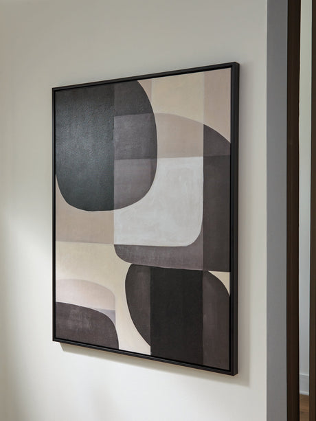 Kesleigh Black/White Wall Art by Ashley at Eve Furniture