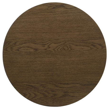 Kessler Brown 2-piece Round Sculptural Wood Coffee Table Set by Coaster at Eve Furniture