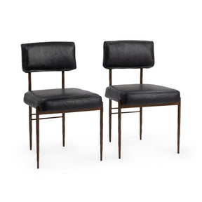 Kester Jet Black Dining Chair Set of 2 by Classic Home at Eve Furniture