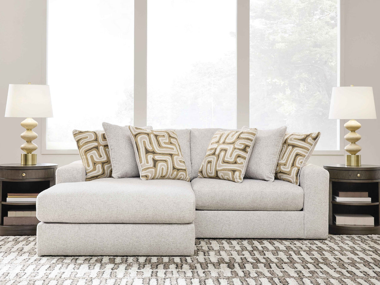 Kestrie Feathered 2-Piece Sectional with LAF Chaise by Ashley at Eve Furniture