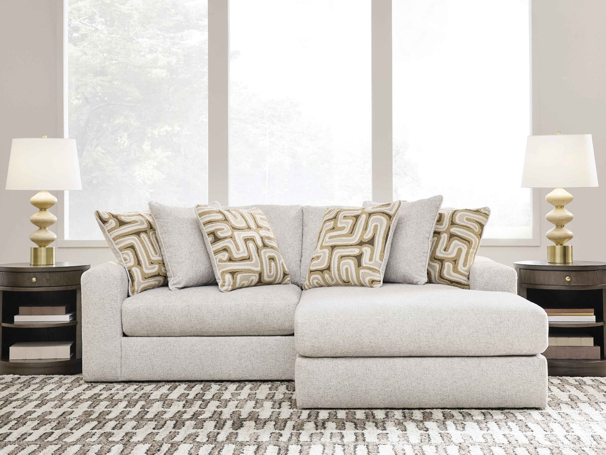 Kestrie Feathered 2-Piece Sectional with RAF Chaise by Ashley at Eve Furniture