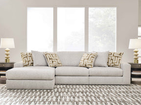 Kestrie Feathered 3-Piece Sectional Sofa LAF Chaise by Ashley at Eve Furniture