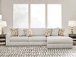 Kestrie Feathered 3-Piece Sectional Sofa RAF Chaise by Ashley at Eve Furniture