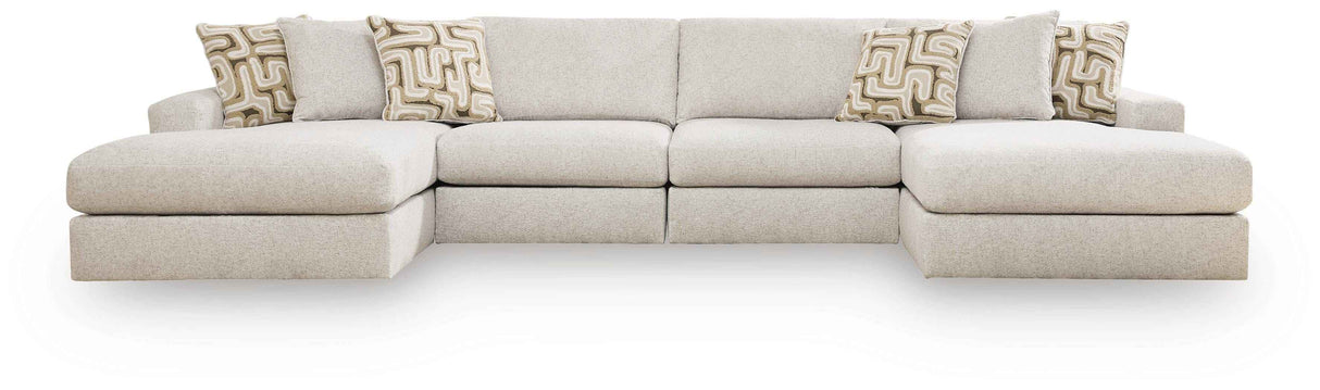 Kestrie Feathered 4-Piece Double Chaise Sectional by Ashley at Eve Furniture