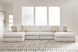 Kestrie Feathered 4-Piece Double Chaise Sectional by Ashley at Eve Furniture