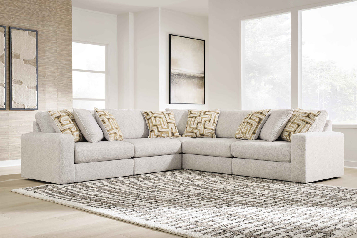 Kestrie Feathered 5-Piece Sectional by Ashley at Eve Furniture