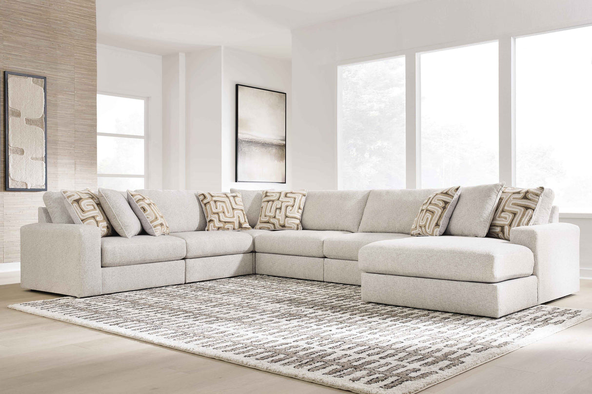 Kestrie Feathered 6-Piece Sectional with Chaise by Ashley at Eve Furniture