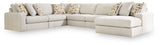 Kestrie Feathered 6-Piece Sectional with RAF Chaise by Ashley at Eve Furniture
