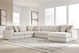 Kestrie Feathered 6-Piece Sectional with RAF Chaise by Ashley at Eve Furniture