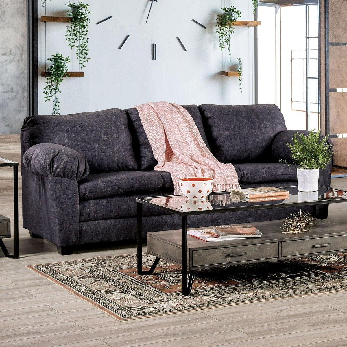Keswick Charcoal Sofa by Furniture of America at Eve Furniture