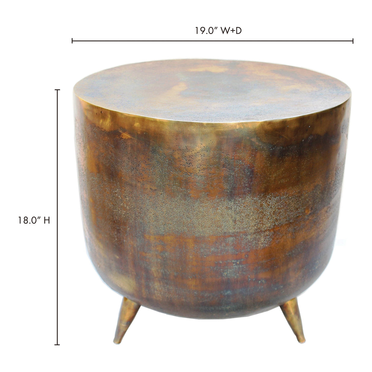 Kettel Brass Accent Table by Moe's Home at Eve Furniture
