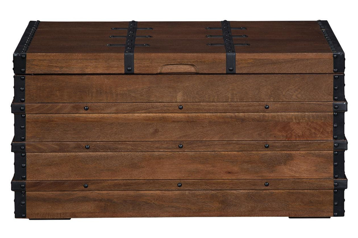 Kettleby Brown Storage Trunk by Ashley at Eve Furniture
