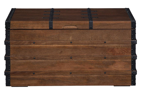 Kettleby Brown Storage Trunk by Ashley at Eve Furniture