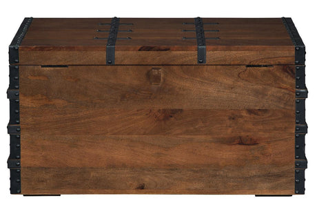 Kettleby Brown Storage Trunk by Ashley at Eve Furniture